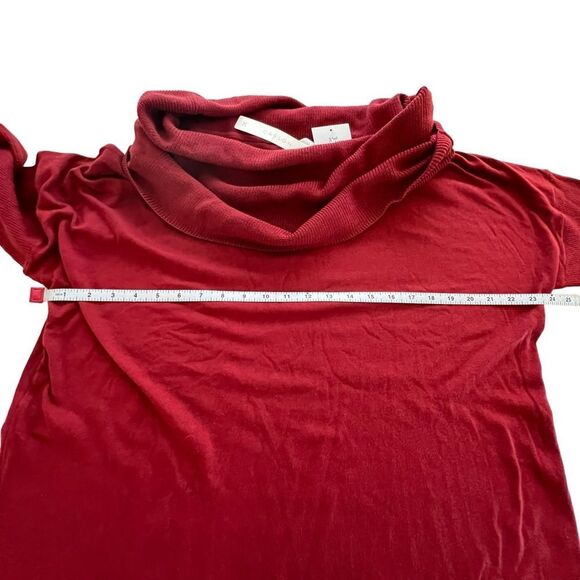 Caslon Burgundy 3-In-1 Convertible Cowl Neck Side Slit Tunic NWT - Picture 7 of 11